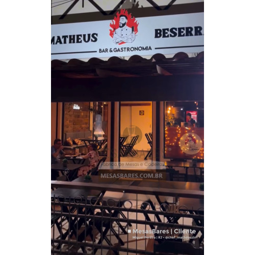 MesasBares |Cliente - Matheus Beserra Bar e Hamburgueria -Miguel Pereira - RJ